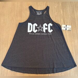 Women’s Grey Graphic “Dallas Cowboys Football Club” Racerback Tank Top Medium